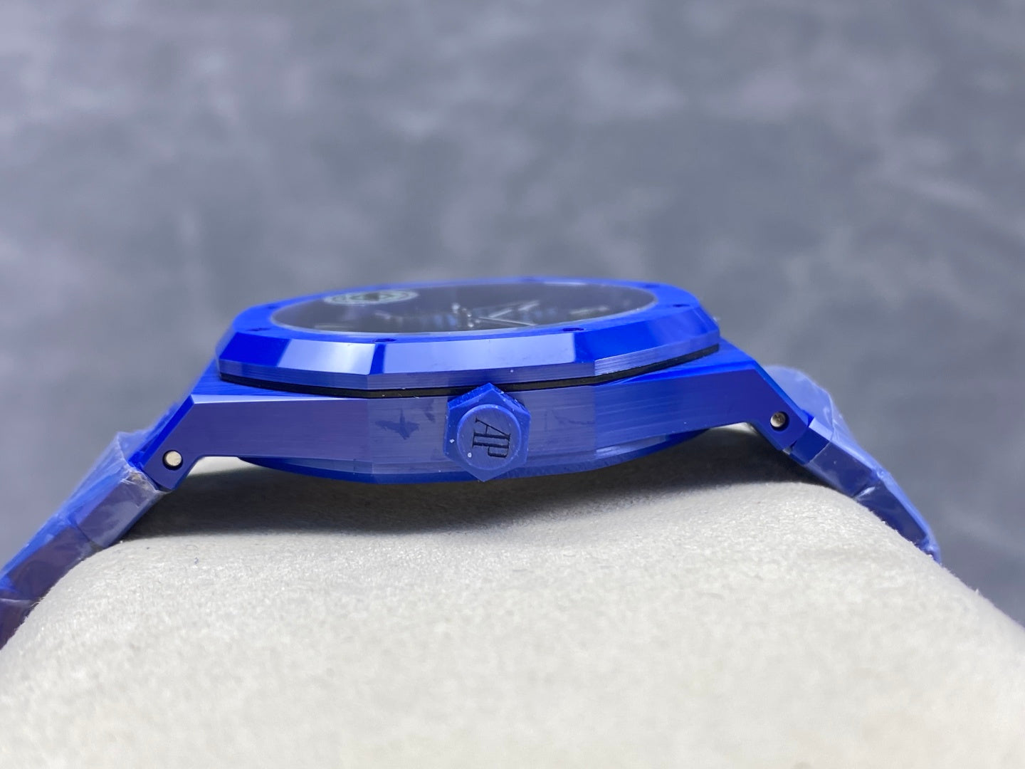 Royal Oak 15500 Blue Ceramic APSF 1:1 Best Edition Blue Dial on Blue Ceramic Bracelet SA4302 Super Clone