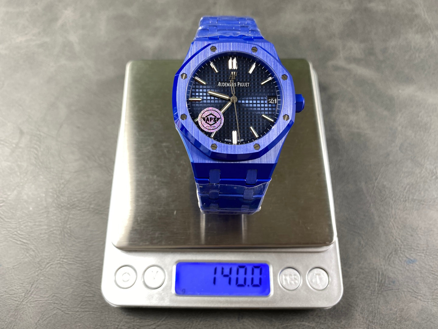 Royal Oak 15500 Blue Ceramic APSF 1:1 Best Edition Blue Dial on Blue Ceramic Bracelet SA4302 Super Clone