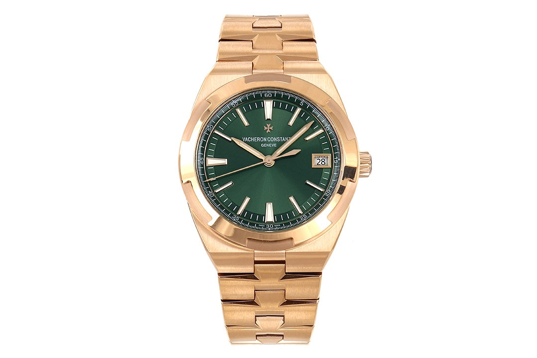 Overseas 4520V RG V2 ZF 1:1 Best Edition Green Dial On RG Bracelet Super Clone A5100