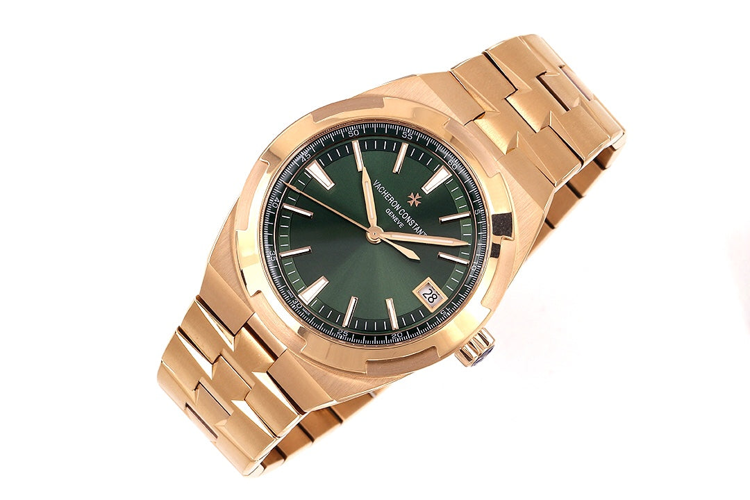 Overseas 4520V RG V2 ZF 1:1 Best Edition Green Dial On RG Bracelet Super Clone A5100