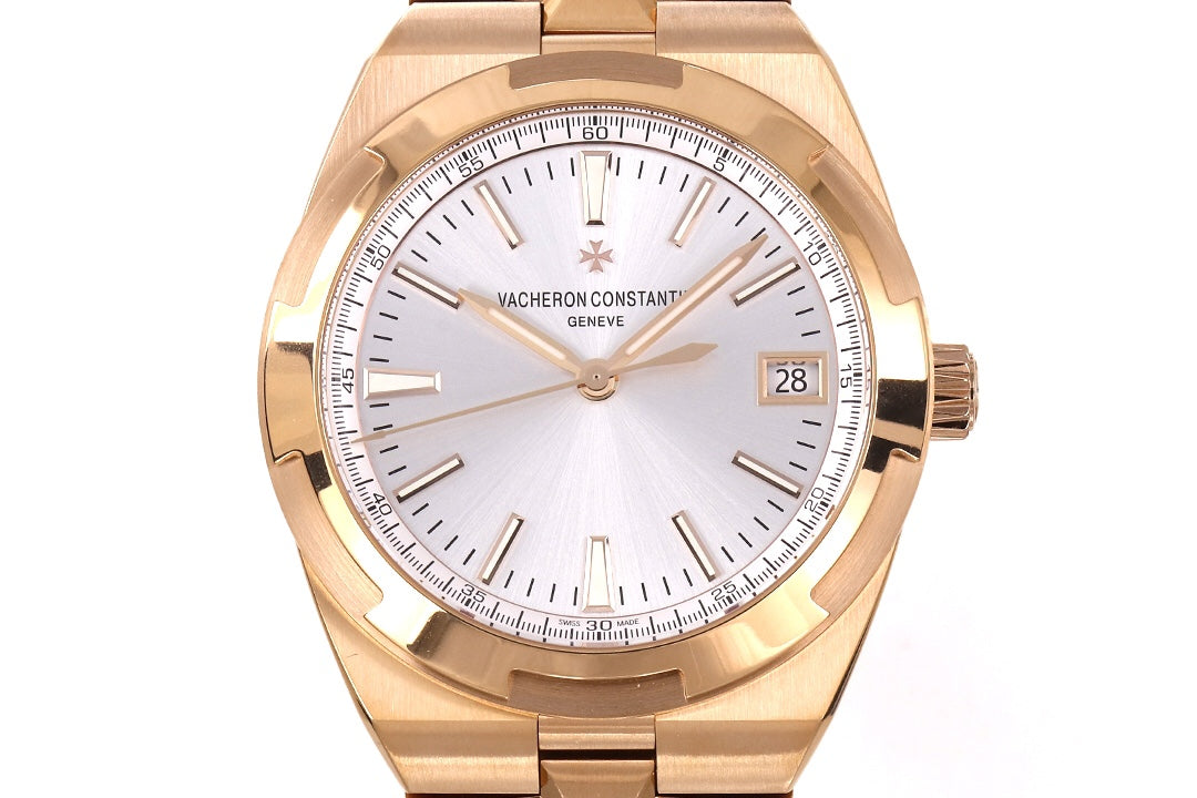 Overseas 4520V RG V2 ZF 1:1 Best Edition Silver Dial On RG Bracelet Super Clone A5100