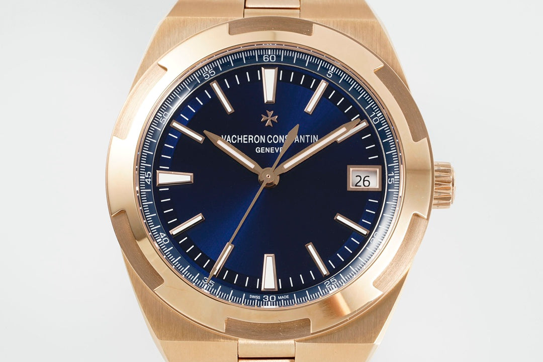 Overseas 4520V RG V2 ZF 1:1 Best Edition Blue Dial On RG Bracelet Super Clone A5100