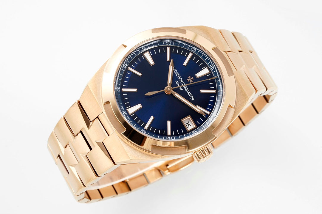 Overseas 4520V RG V2 ZF 1:1 Best Edition Blue Dial On RG Bracelet Super Clone A5100