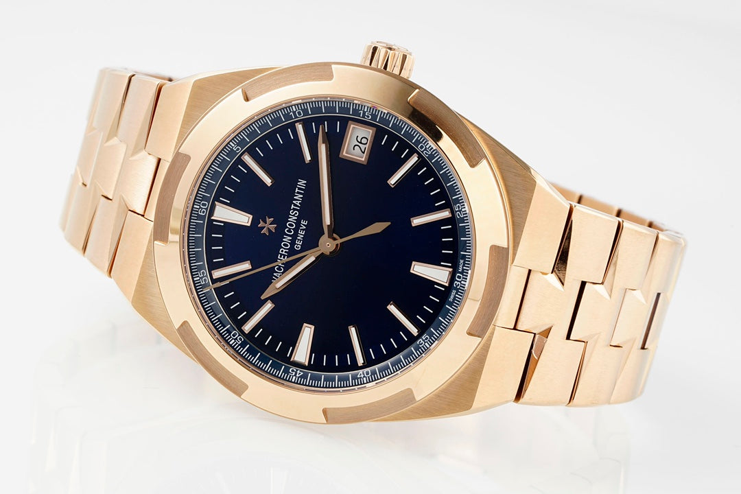 Overseas 4520V RG V2 ZF 1:1 Best Edition Blue Dial On RG Bracelet Super Clone A5100
