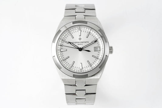 Overseas 4500V SS ZF 1:1 Best Edition Silver Dial On SS Bracelet Asian Super Clone 5100 V2