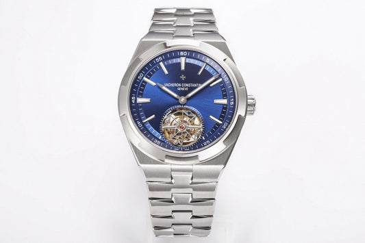 Overseas Tourbillon SS BBS Best Edition Blue Dial on SS Bracelet