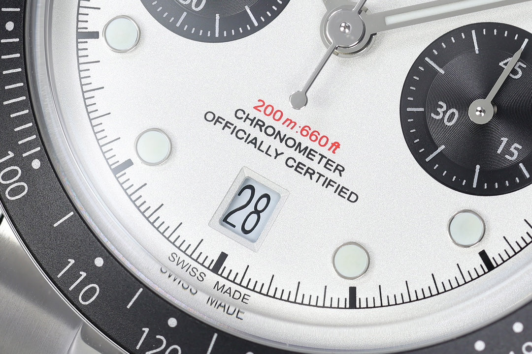 Black Bay Chrono SS ZF 1:1 Best Edition White/Black Dial on SS Bracelet A7750