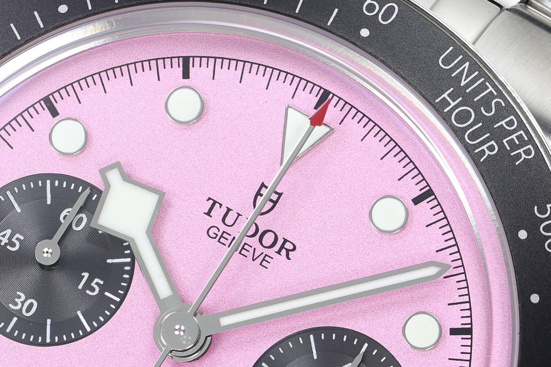 Black Bay Chrono SS ZF 1:1 Best Edition Pink Dial on SS Bracelet A7750