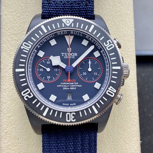 Pelagos FXD Chrono m25807kn M+F 1:1 Best Edition on Blue Nylon Strap A7750