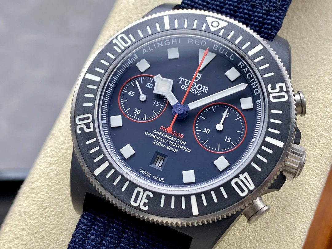 Pelagos FXD Chrono m25807kn M+F 1:1 Best Edition on Blue Nylon Strap A7750