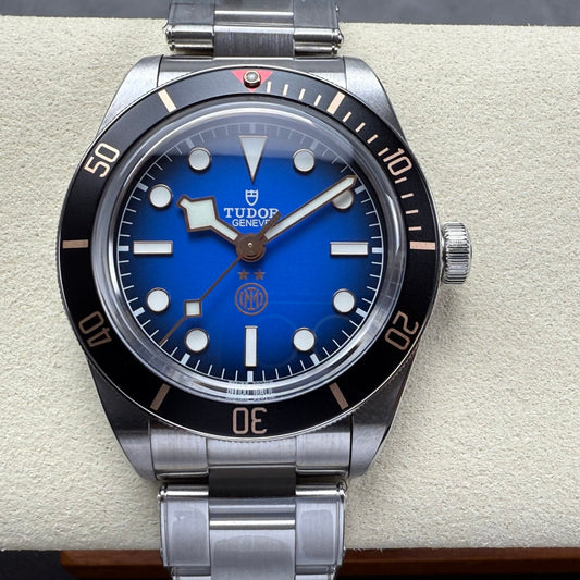 Black Bay Fifty Eight Inter Milan's SS ZF 1:1 Best Edition Blue Dial on SS Bracelet A2824