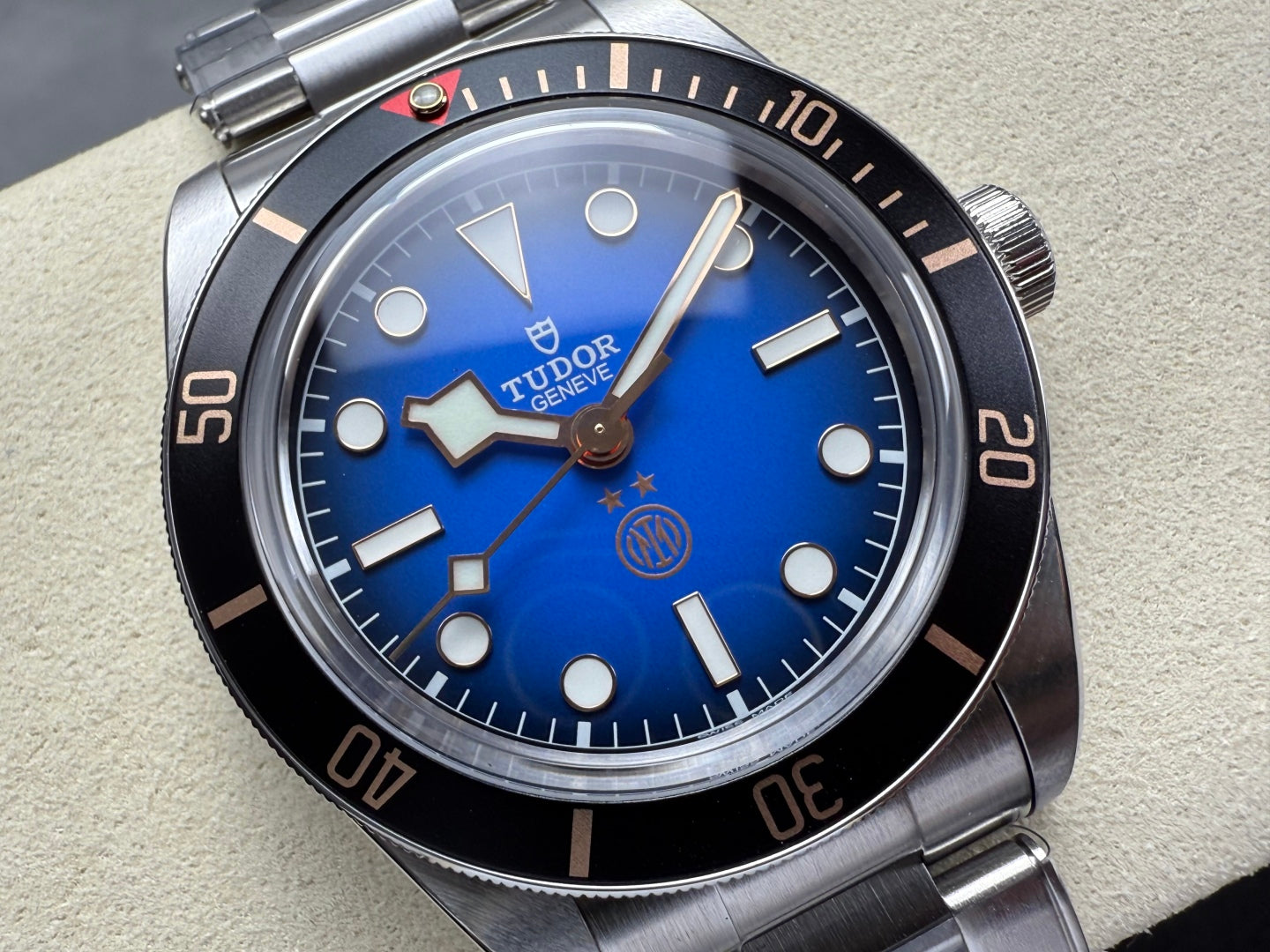 Black Bay Fifty Eight Inter Milan's SS ZF 1:1 Best Edition Blue Dial on SS Bracelet A2824