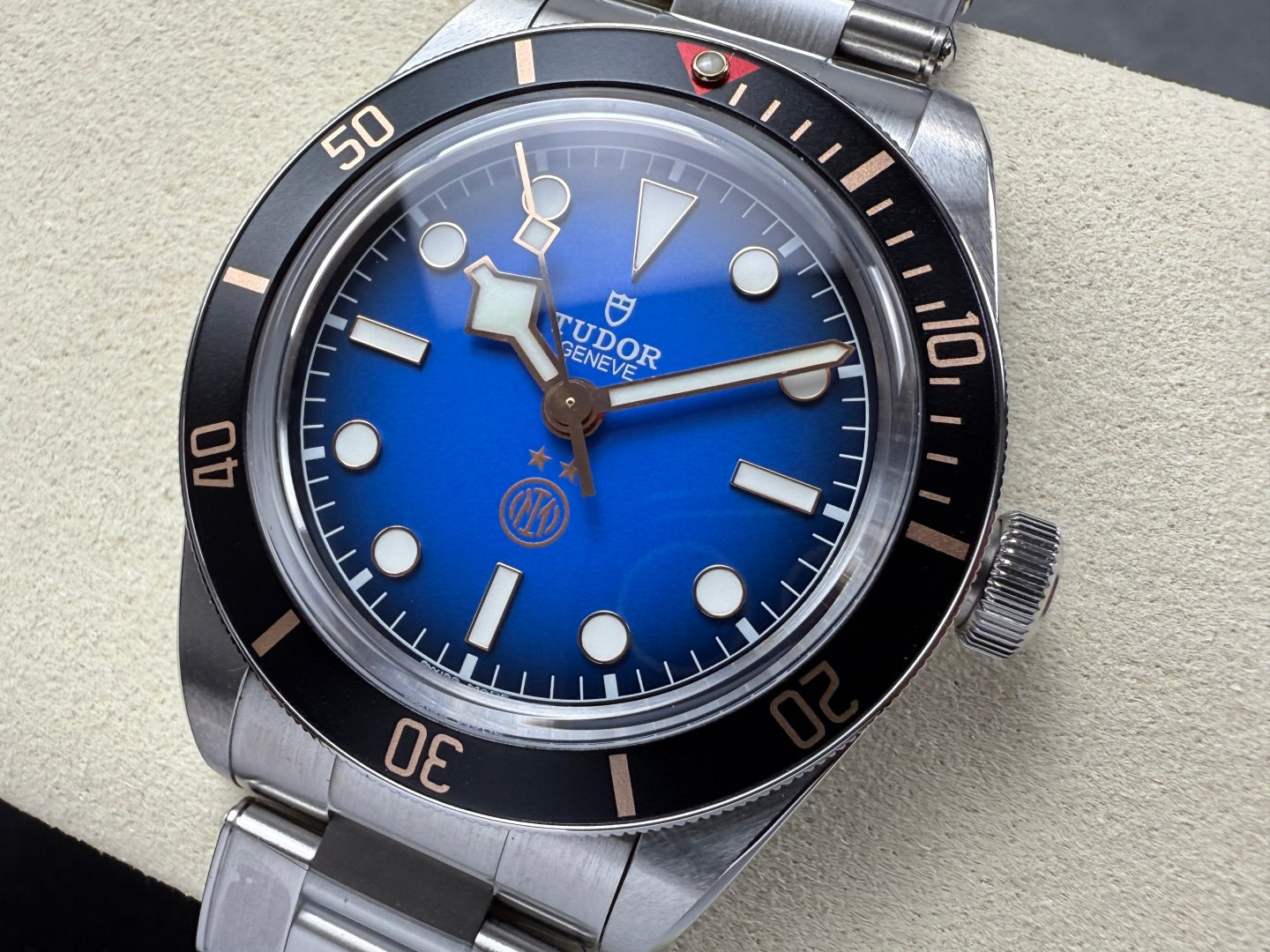 Black Bay Fifty Eight Inter Milan's SS ZF 1:1 Best Edition Blue Dial on SS Bracelet A2824