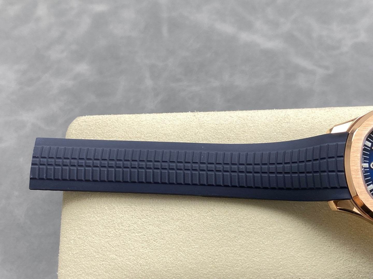 Aquanaut 5167 RG DDF 1:1 Best Edition Blue Dial On Blue Rubber Strap Super Clone DD330 (Gain Weight)