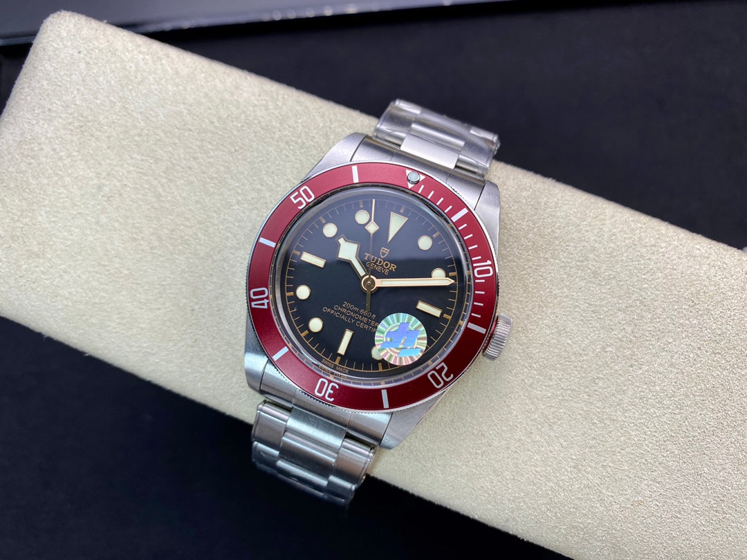 Heritage Black Bay Red Bezel ZF 1:1 Best Edition on SS Bracelet A2824 V5