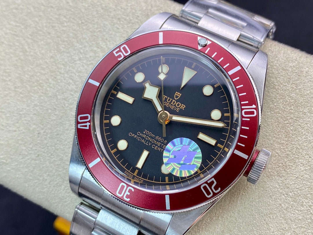 Heritage Black Bay Red Bezel ZF 1:1 Best Edition on SS Bracelet A2824 V5