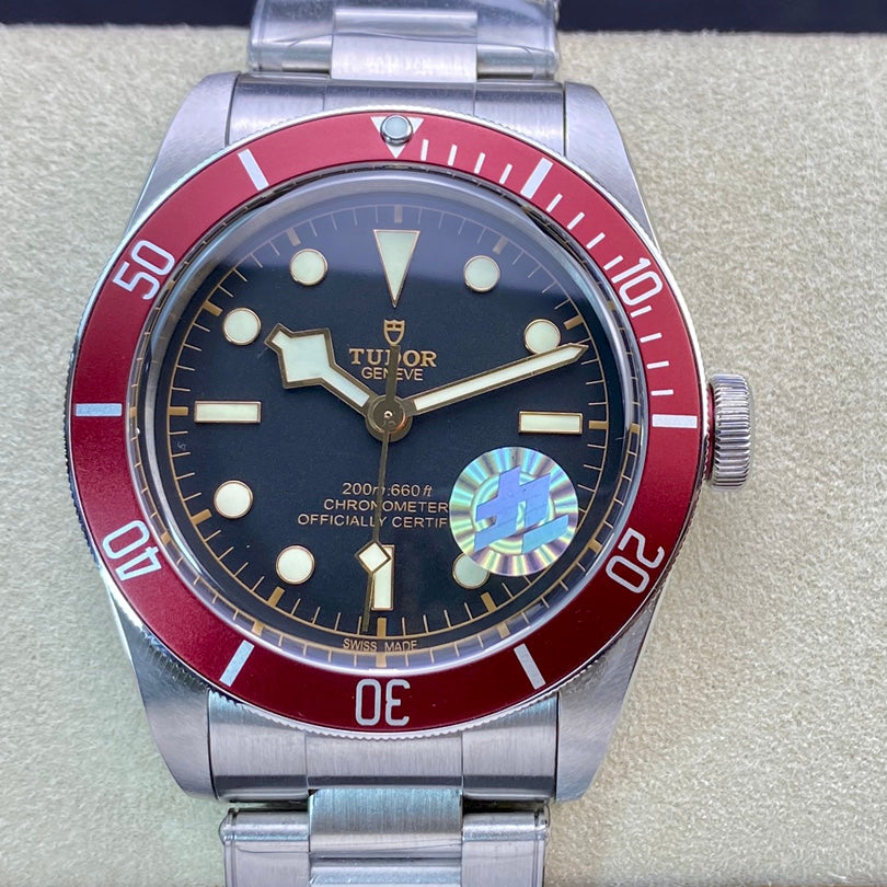 Heritage Black Bay Red Bezel ZF 1:1 Best Edition on SS Bracelet A2824 V5