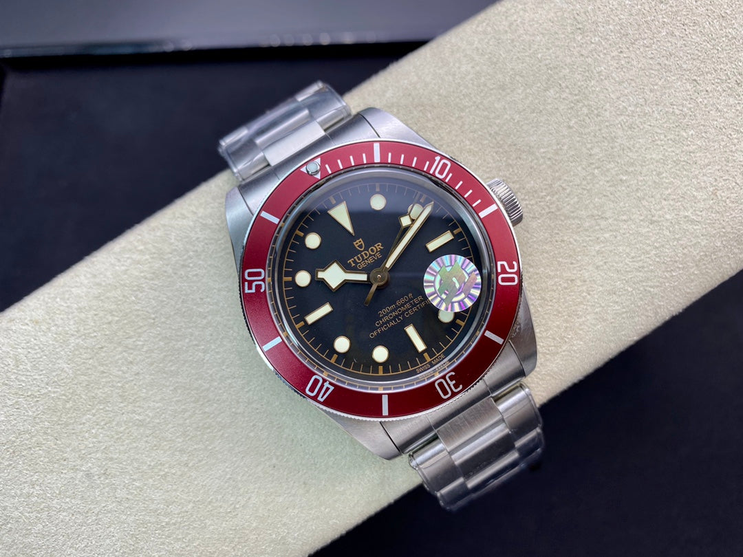 Heritage Black Bay Red Bezel ZF 1:1 Best Edition on SS Bracelet A2824 V5