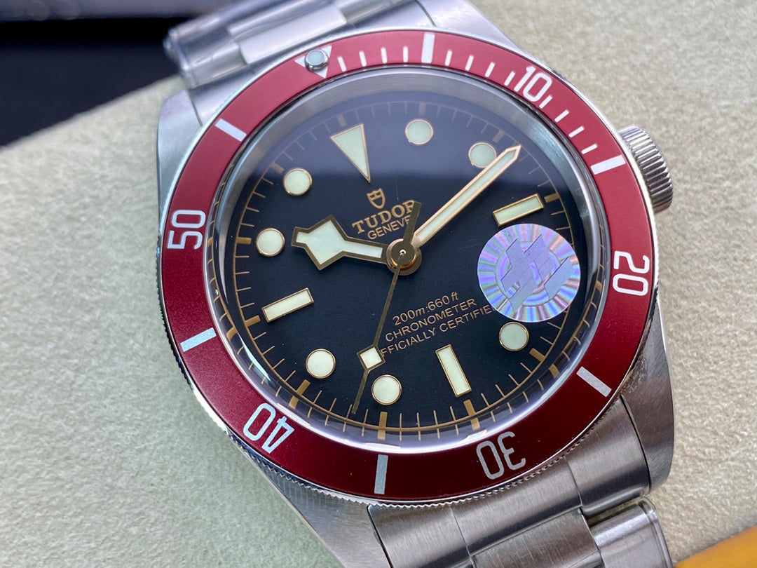 Heritage Black Bay Red Bezel ZF 1:1 Best Edition on SS Bracelet A2824 V5