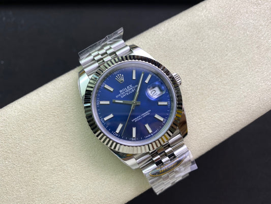 DateJust 41 126334 Clean 1:1 Best Edition 904L Steel Blue Stick Dial on Jubilee Bracelet DD3235