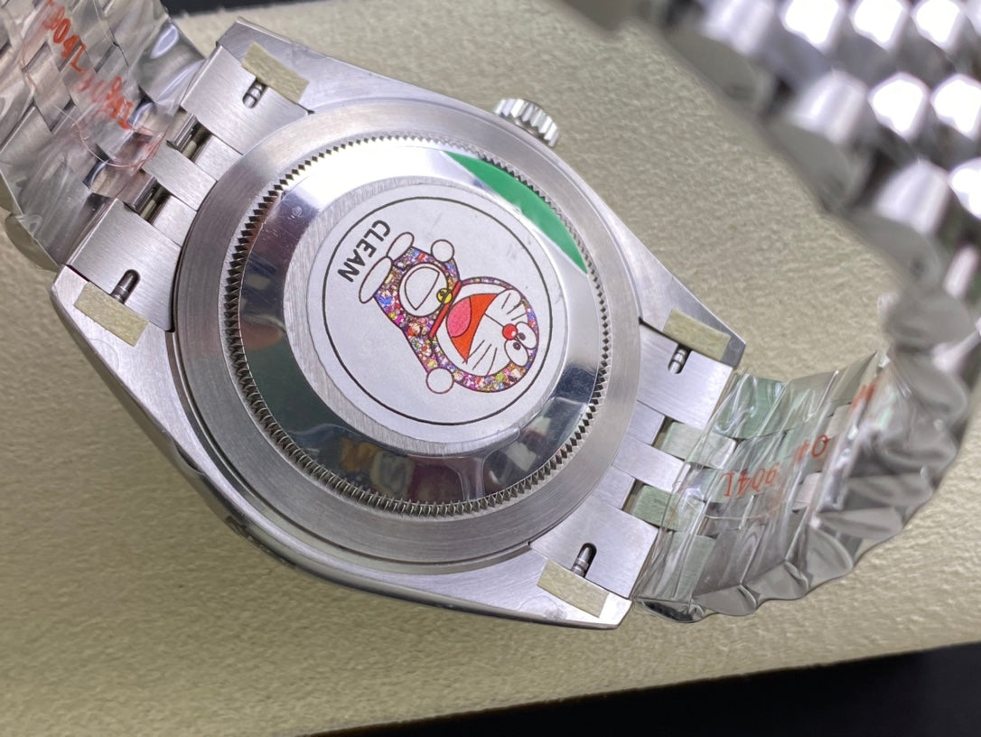 DateJust 41 126334 Clean 1:1 Best Edition 904L Steel Gray Dial Green Roman on Jubilee Bracelet DD3235