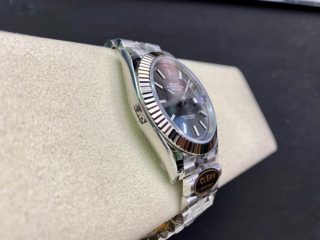 DateJust 41 126334 Clean 1:1 Best Edition 904L Steel Gray Stick Dial on Jubilee Bracelet DD3235