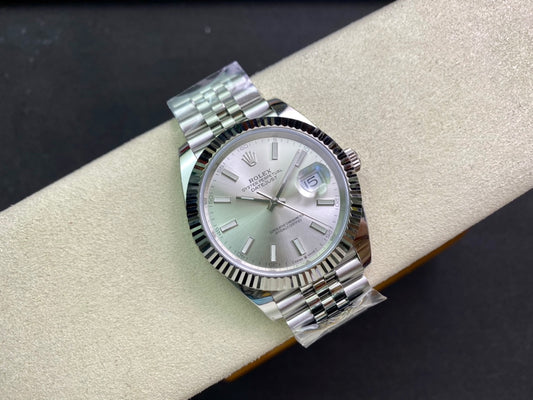 DateJust 41 126334 Clean 1:1 Best Edition 904L Steel Silver Stick Dial on Jubilee Bracelet DD3235