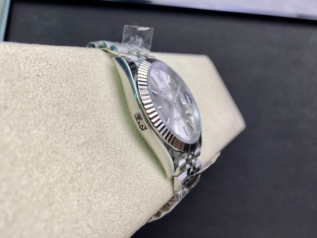 DateJust 41 126334 Clean 1:1 Best Edition 904L Steel Silver Stick Dial on Jubilee Bracelet DD3235