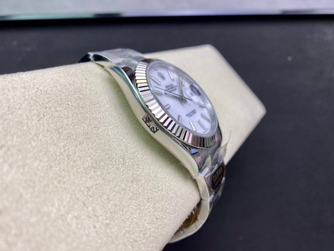 DateJust 41 126334 Clean 1:1 Best Edition 904L Steel White Stick Dial on Oyster Bracelet DD3235