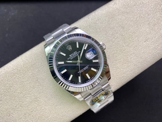 DateJust 41 126334 Clean 1:1 Best Edition 904L Steel Black Stick Dial on Oyster Bracelet DD3235