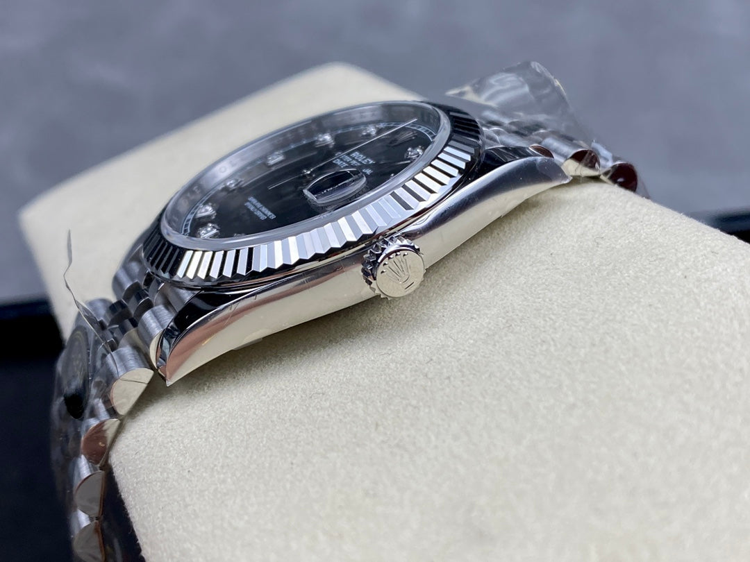 DateJust 41 126334 Clean 1:1 Best Edition 904L Steel Gray/Moissanite Dial on Jubilee Bracelet DD3235