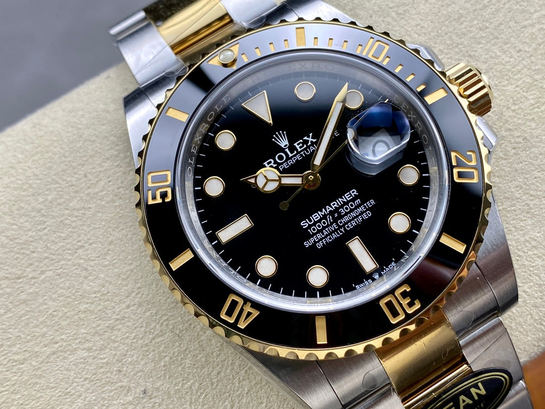 Submariner 126613 LN SS/YG Black Ceramic 904L Steel Clean 1:1 Best Edition VR3235