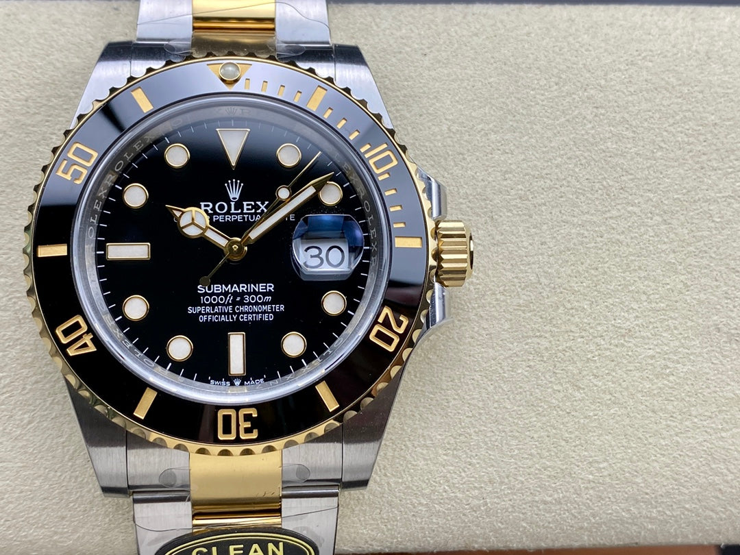 Submariner 126613 LN SS/YG Black Ceramic 904L Steel Clean 1:1 Best Edition VR3235