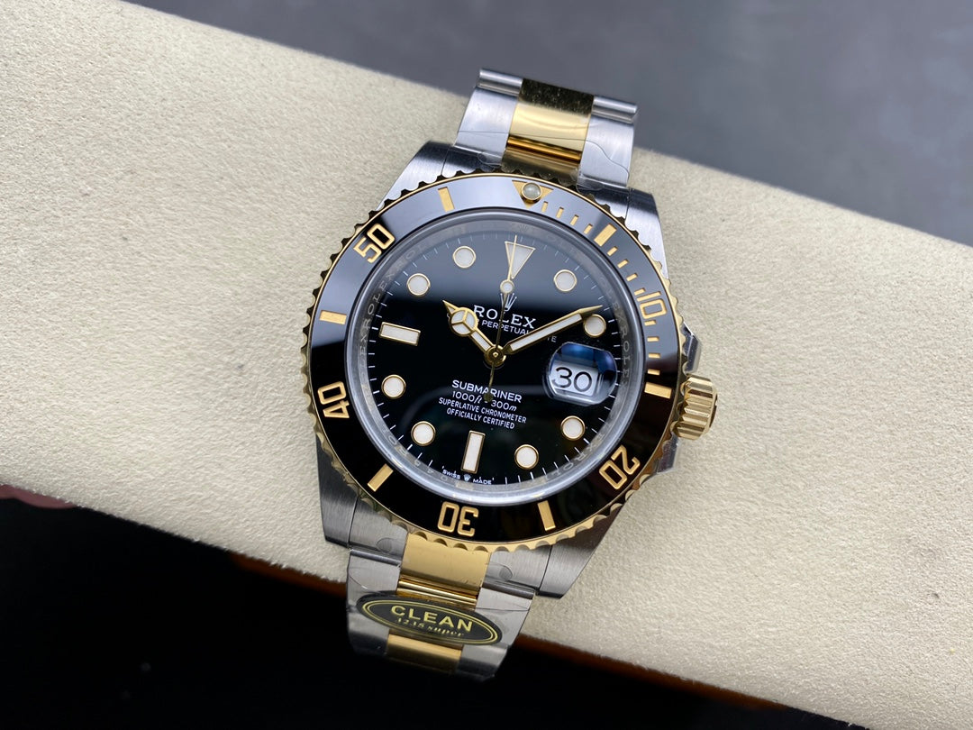 Submariner 126613 LN SS/YG Black Ceramic 904L Steel Clean 1:1 Best Edition VR3235