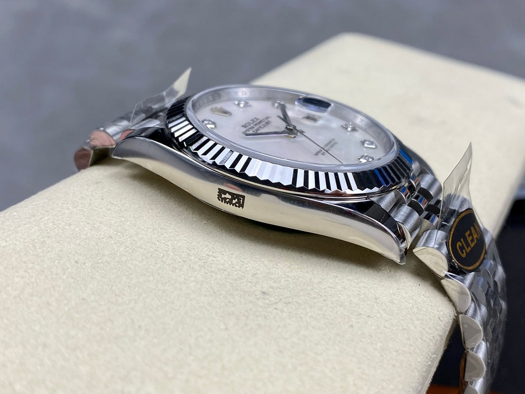 DateJust 41 126334 Clean 1:1 Best Edition 904L Steel White Pearl Moissanite Dial on Jubilee Bracelet DD3235