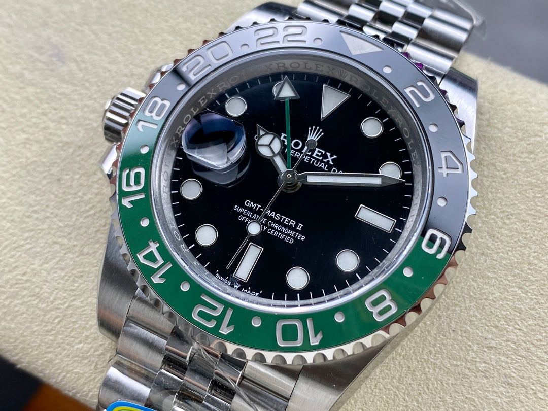 GMT-Master II 1126720 VTNR Black/Green Ceramic Clean Factory 1:1 Best Edition on Jubilee Bracelet DD3285 CHS V3