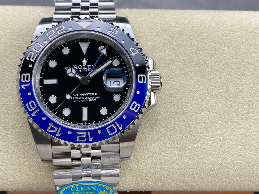 GMT-Master II 126710 BLNR Black/Blue Ceramic Clean Factory 1:1 Best Edition on Jubilee Bracelet DD3285 CHS V3