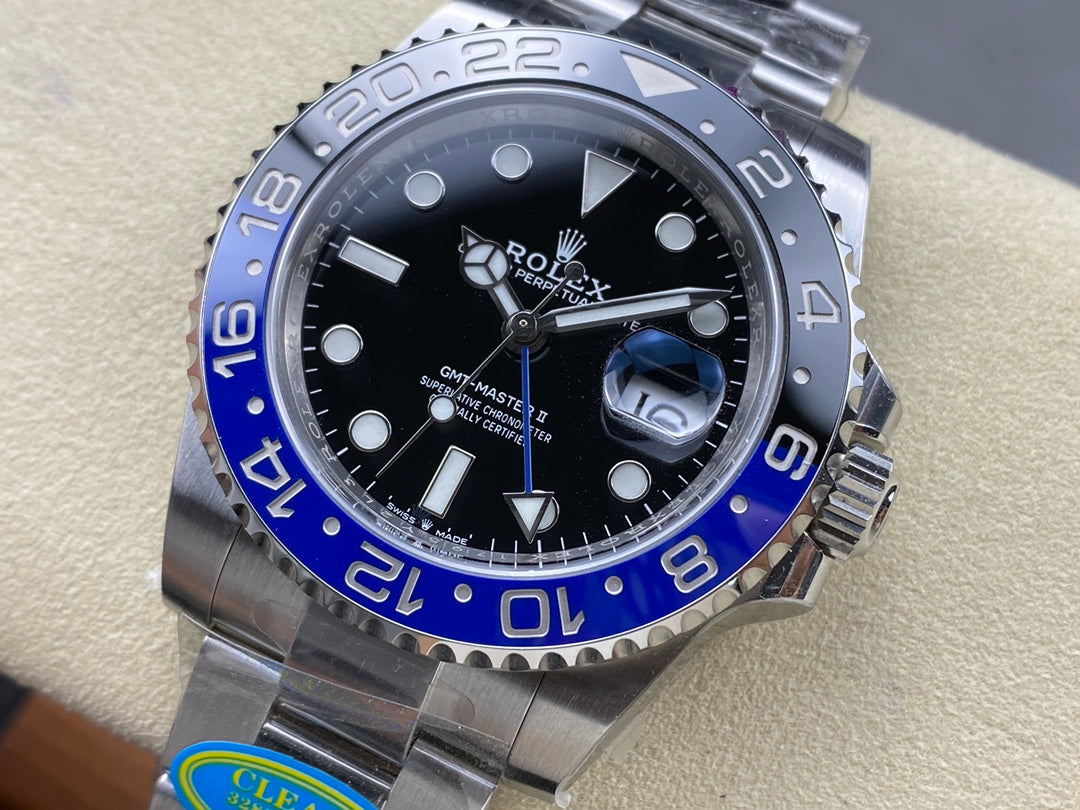 GMT-Master II 126710 BLNR Black/Blue Ceramic Clean Factory 1:1 Best Edition on Oyster Bracelet DD3285 CHS V3