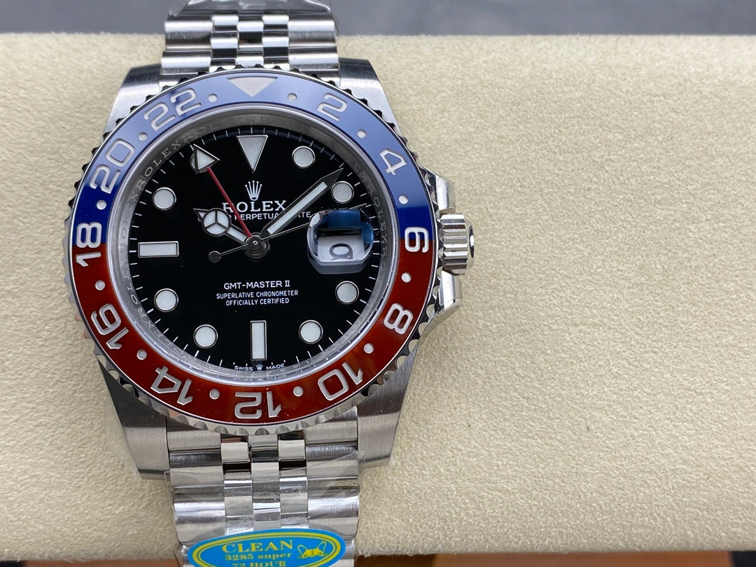 GMT-Master II 126710 BLRO Blue/Red Ceramic Clean Factory 1:1 Best Edition on Jubilee Bracelet DD3285 CHS V3