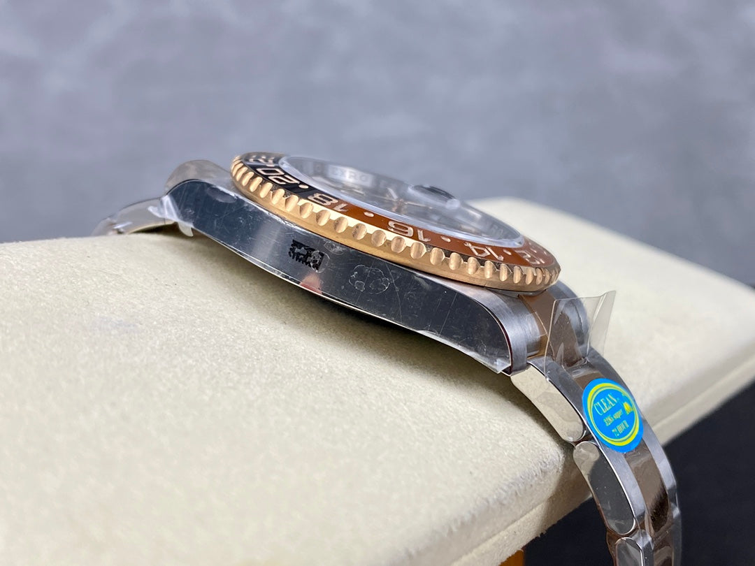 GMT-Master II 126711 CHNR Black/Brown Ceramic Clean Factory 1:1 Best Edition on SS/RG Jubilee Bracelet DD3285 CHS V3