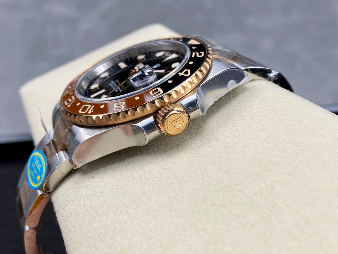 GMT-Master II 126711 CHNR Black/Brown Ceramic Clean Factory 1:1 Best Edition on SS/RG Jubilee Bracelet DD3285 CHS V3