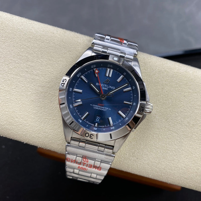 Chronomat GMT 40 SS BLS 1:1 Best Edition Deep Blue Dial on SS Bracelet A2836