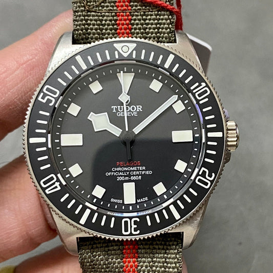 Pelagos FXD Titanium m25717n M+F 1:1 Best Edition Black Dial on Nylon Strap 8N24