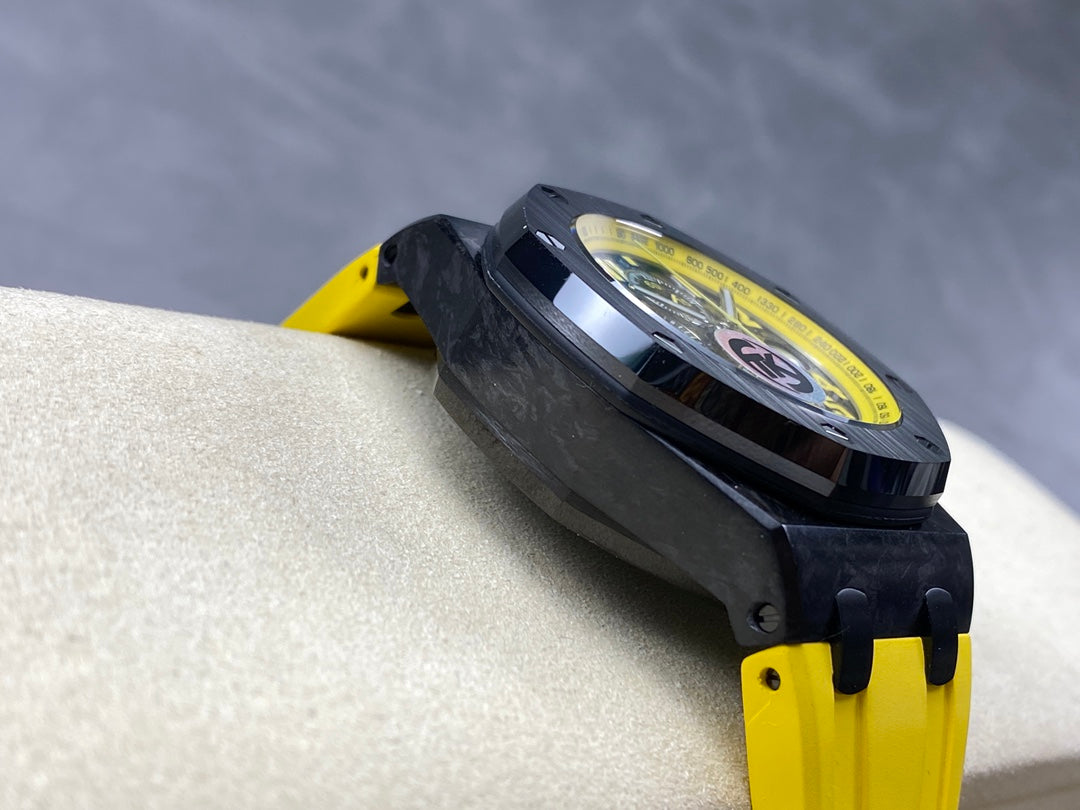 Royal Oak Offshore 'Bumble Bee' 42mm Ceramic Bezel SS TKF Best Edition Black Dial on Yellow Rubber Strap A3126