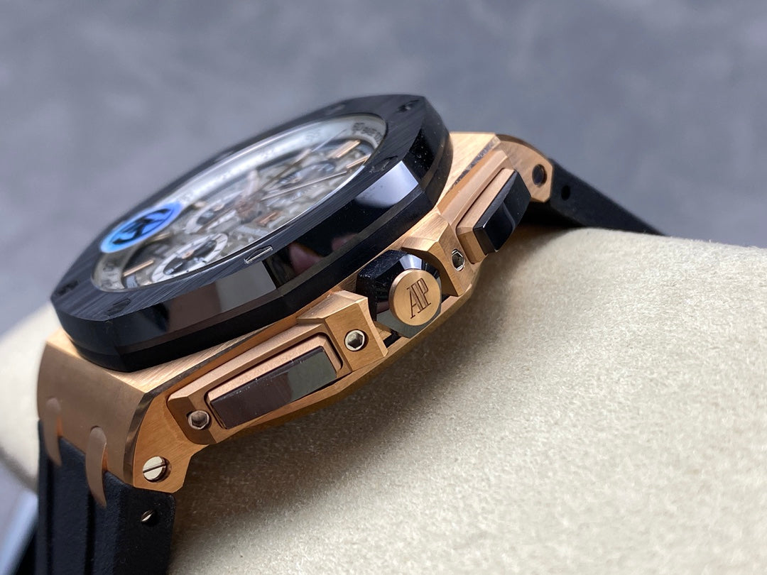 Royal Oak Offshore 44mm RG TKF 1:1 Best Edition Gray Dial on Black Rubber Strap A3126