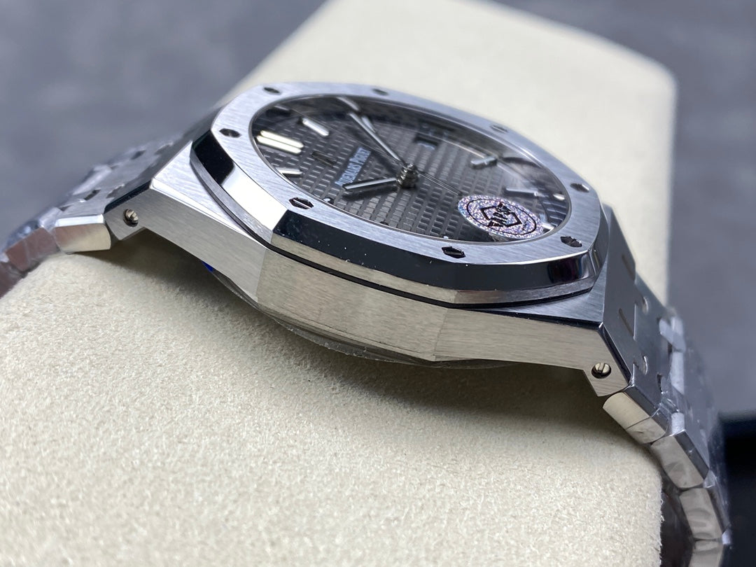 Royal Oak 15500 SS APSF 1:1 Best Edition Gray Dial on SS Bracelet SA4302 Super Clone V2 (SW Dial)