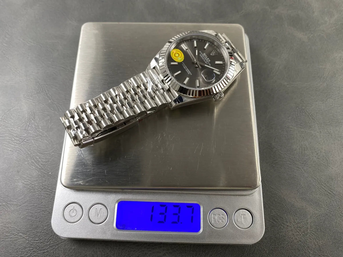 Datejust 41 126334 904L SS VSF 1:1 Best Edition Gray Stick Dial on Jubilee Bracelet VS3235 V2s (Free Sprung) Weighted