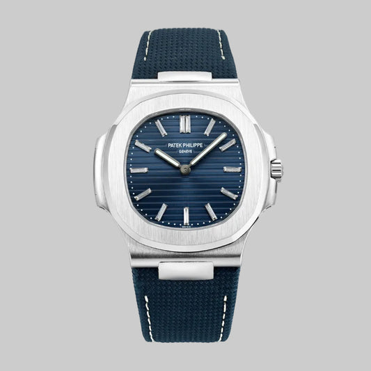 Nautilus 5810 SS PPF 1:1 Best Edition Blue Textured Dial on Blue Composite Strap SA240 Super Clone