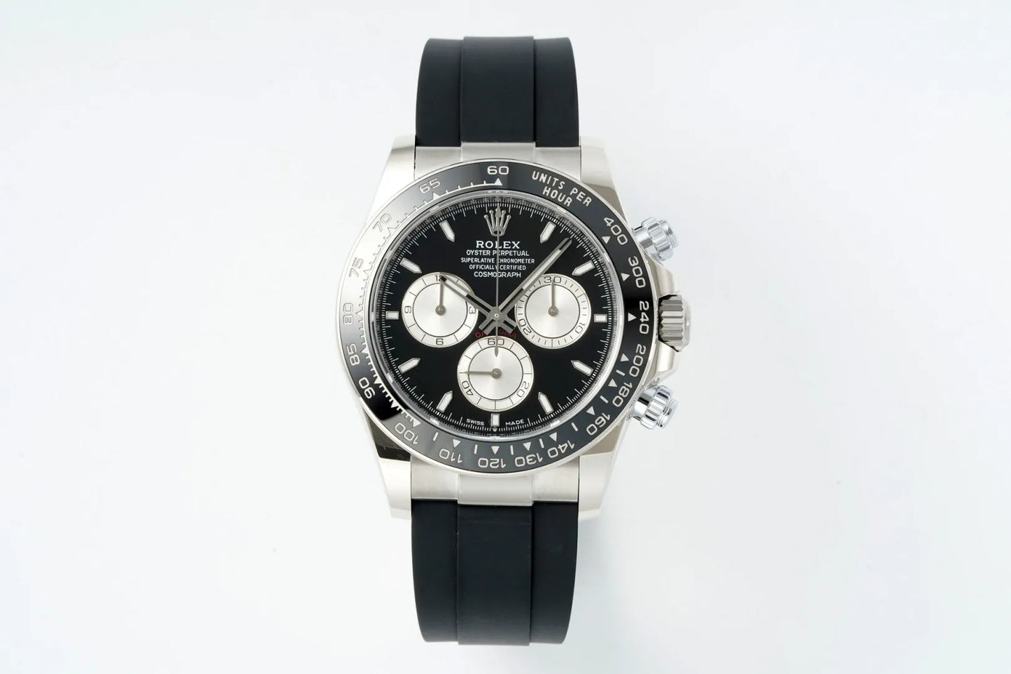 Daytona 126519 ERF Best Edition Black/Silver Dial on Oysterflex Strap JH4131 (Free Sprung)