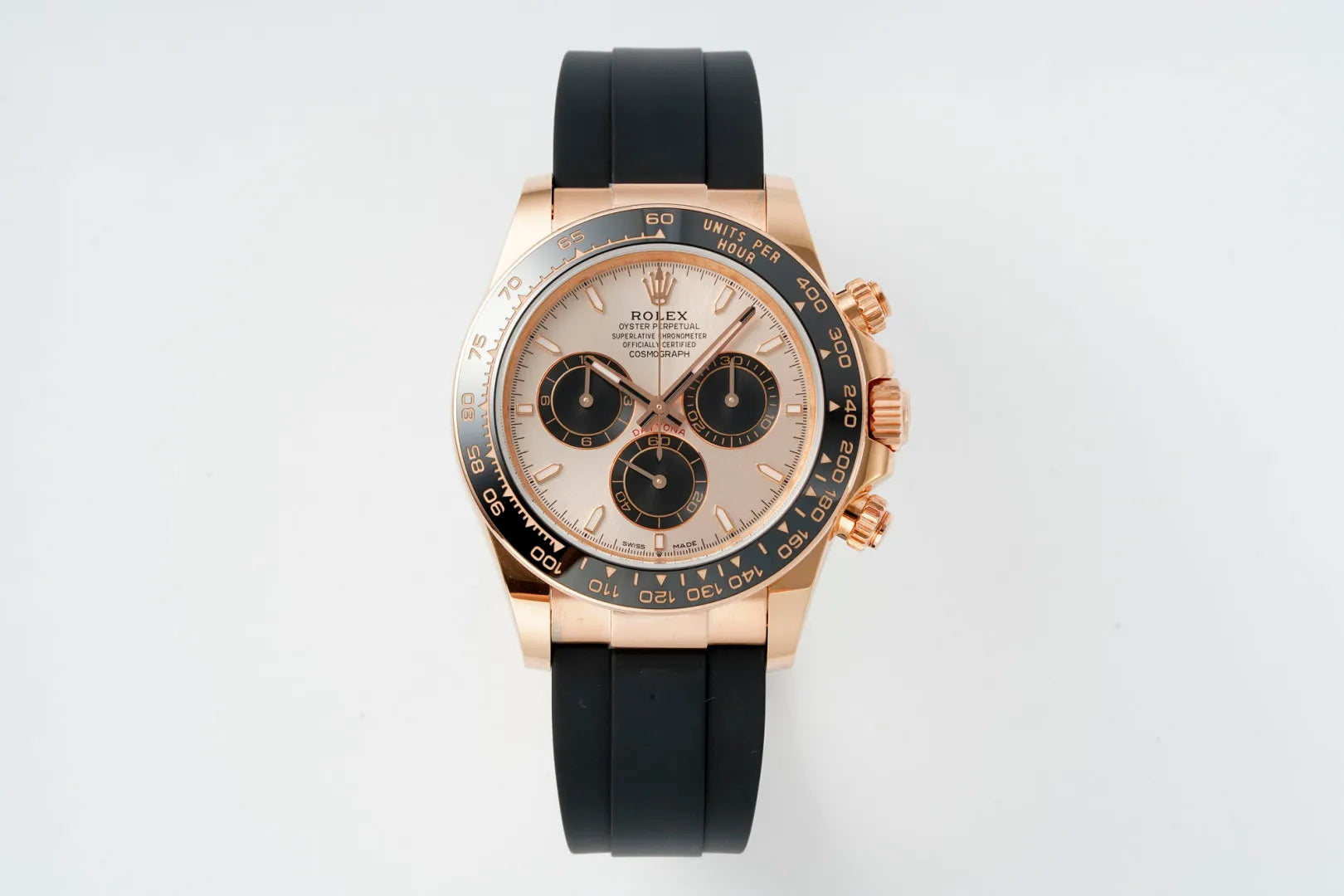 Daytona 126515 ERF Best Edition RG/Black Dial on Oysterflex Strap JH4131 (Free Sprung)